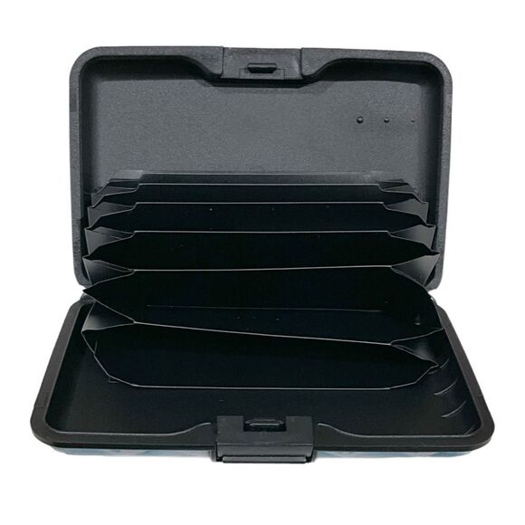 Hard Case RFID Wallet Card Holder Chevron Multi-Color - Picture 4 of 4